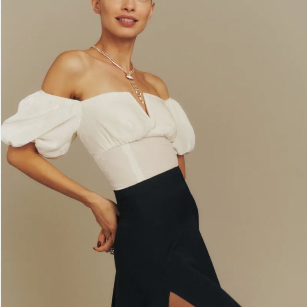 Reformation Amina Velvet Top